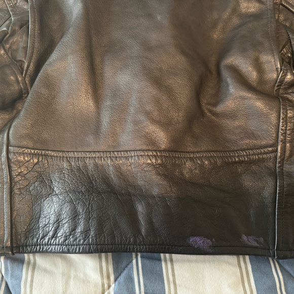 LA ROXX vintage 70s leather jacket biker motorcycle rock punk size L - Picture 4 of 9